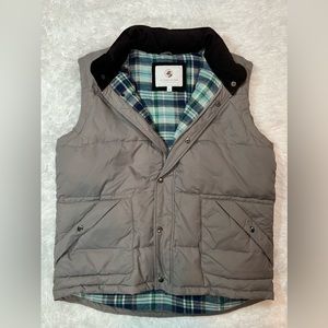Southern Proper Nylon Down-filled Vest Flannel Lining Gray XL